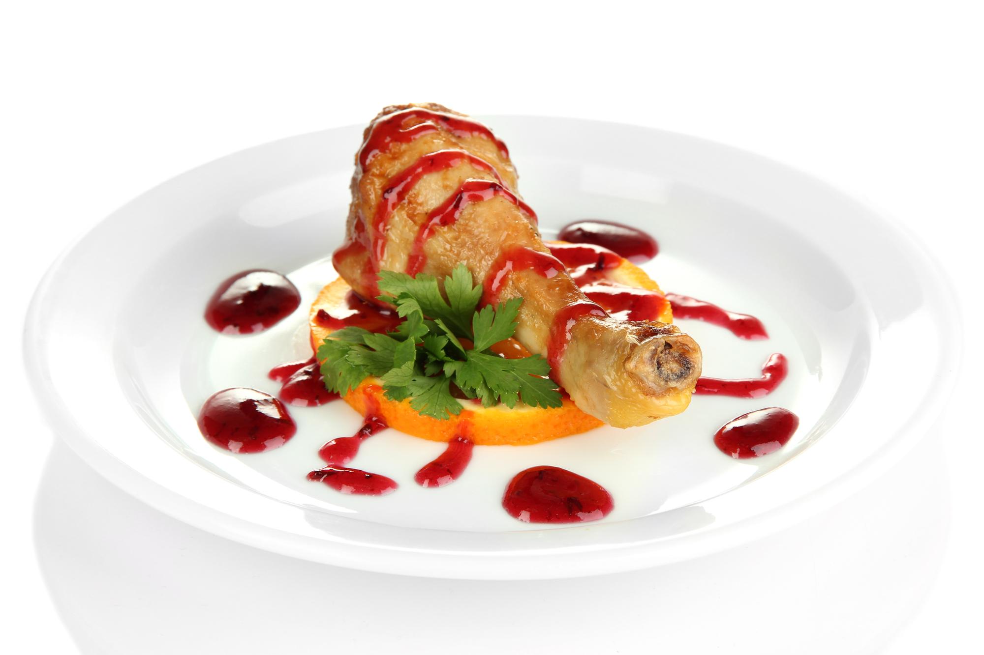 Large plated signature dish